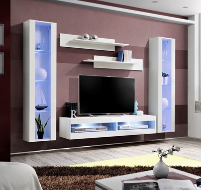 Picture of ASM Fly O7 Living Room Wall Unit Set White