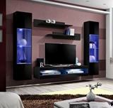 Show details for ASM Fly O8 Living Room Wall Unit Set Black