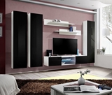 Show details for ASM Fly P1 Living Room Wall Unit Set Black/White