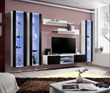 Show details for ASM Fly P2 Living Room Wall Unit Set Black/White