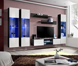 Show details for ASM Fly P3 Living Room Wall Unit Set White/Black