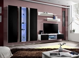 Show details for ASM Fly P4 Living Room Wall Unit Set Black/White