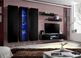 Show details for ASM Fly P4 Living Room Wall Unit Set Black