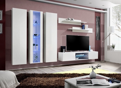 Picture of ASM Fly P4 Living Room Wall Unit Set White