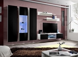 Show details for ASM Fly P5 Living Room Wall Unit Set Black/White