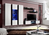 Show details for ASM Fly P5 Living Room Wall Unit Set White/Black