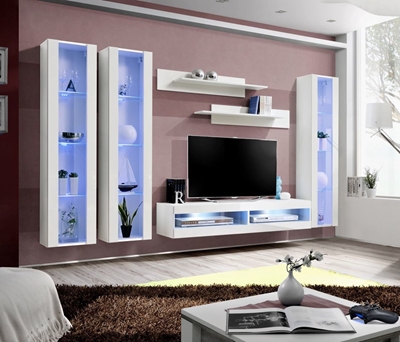 Picture of ASM Fly P7 Living Room Wall Unit Set White