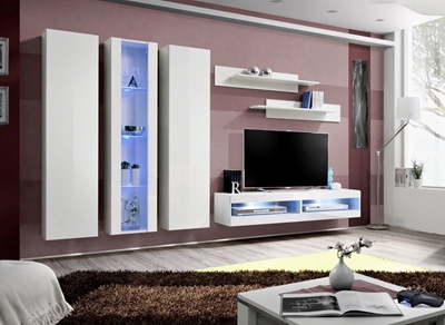 Picture of ASM Fly P9 Living Room Wall Unit Set White