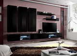 Show details for ASM Fly Q1 Living Room Wall Unit Set Black