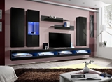 Show details for ASM Fly Q10 Living Room Wall Unit Set Black