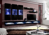 Show details for ASM Fly Q7 Living Room Wall Unit Set Black