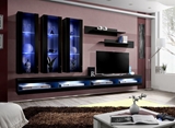 Show details for ASM Fly Q8 Living Room Wall Unit Set Black