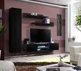 Show details for ASM Fly R1 Living Room Wall Unit Set Black