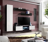 Show details for ASM Fly R1 Living Room Wall Unit Set White/Black