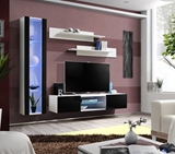 Show details for ASM Fly R2 Living Room Wall Unit Set Black/White