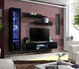 Show details for ASM Fly R2 Living Room Wall Unit Set Black