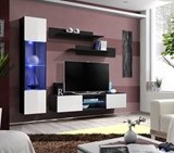 Show details for ASM Fly R3 Living Room Wall Unit Set White/Black