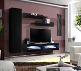 Show details for ASM Fly R4 Living Room Wall Unit Set Black