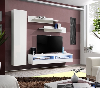 Picture of ASM Fly R7 Living Room Wall Unit Set White