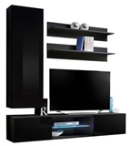 Show details for ASM Fly S1 Living Room Wall Unit Set Black