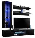 Show details for ASM Fly S2 Living Room Wall Unit Set Black