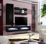 Show details for ASM Fly S4 Living Room Wall Unit Set Black