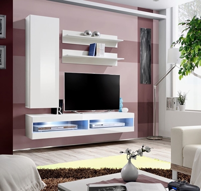 Picture of ASM Fly S4 Living Room Wall Unit Set White