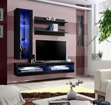 Show details for ASM Fly S5 Living Room Wall Unit Set Black