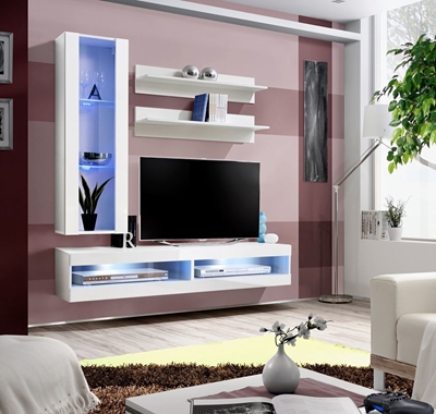 Picture of ASM Fly S5 Living Room Wall Unit Set White