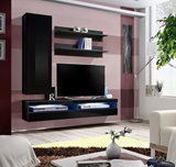 Show details for ASM Fly S7 Living Room Wall Unit Set Black