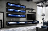 Show details for ASM Fly U5 Living Room Wall Unit Set Black