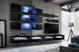 Show details for ASM Fly U6 Living Room Wall Unit Set Black