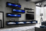 Show details for ASM Fly V Living Room Wall Unit Set Black ZZ FY V1