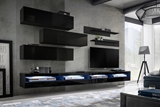 Show details for ASM Fly V Living Room Wall Unit Set Black ZZ FY V4