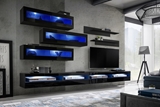 Show details for ASM Fly V Living Room Wall Unit Set Black ZZ FY V5