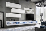 Show details for ASM Fly V Living Room Wall Unit Set White WW FY V1