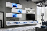 Show details for ASM Fly V Living Room Wall Unit Set White WW FY V3