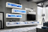 Show details for ASM Fly V Living Room Wall Unit Set White WW FY V5