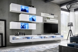 Show details for ASM Fly V Living Room Wall Unit Set White WW FY V6