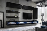 Show details for ASM Fly W Living Room Wall Unit Set Black ZZ FY W1