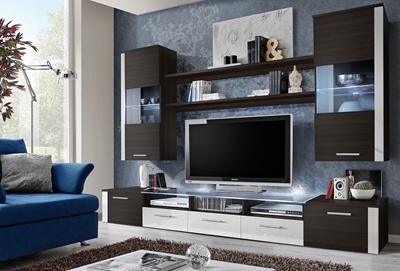 Picture of ASM Fresh Living Room Wall Unit Set Wenge/White