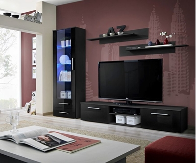 Picture of ASM Galino A Wall Unit Black Gloss