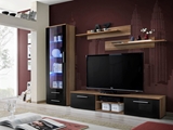 Show details for ASM Galino A Wall Unit Plum/Black Gloss