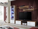 Show details for ASM Galino A Wall Unit Plum/White Gloss