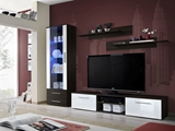 Show details for ASM Galino A Wall Unit Wenge/White Gloss