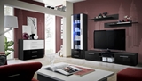 Show details for ASM Galino B Wall Unit Black/Black Gloss/White Gloss