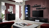 Show details for ASM Galino B Wall Unit Black/Black Gloss