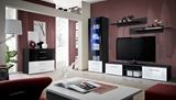 Show details for ASM Galino B Wall Unit Black/White Gloss/Black Gloss