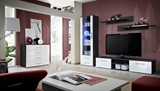 Show details for ASM Galino B Wall Unit Black/White Gloss