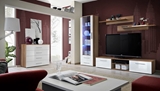 Show details for ASM Galino B Wall Unit Plum/White Gloss